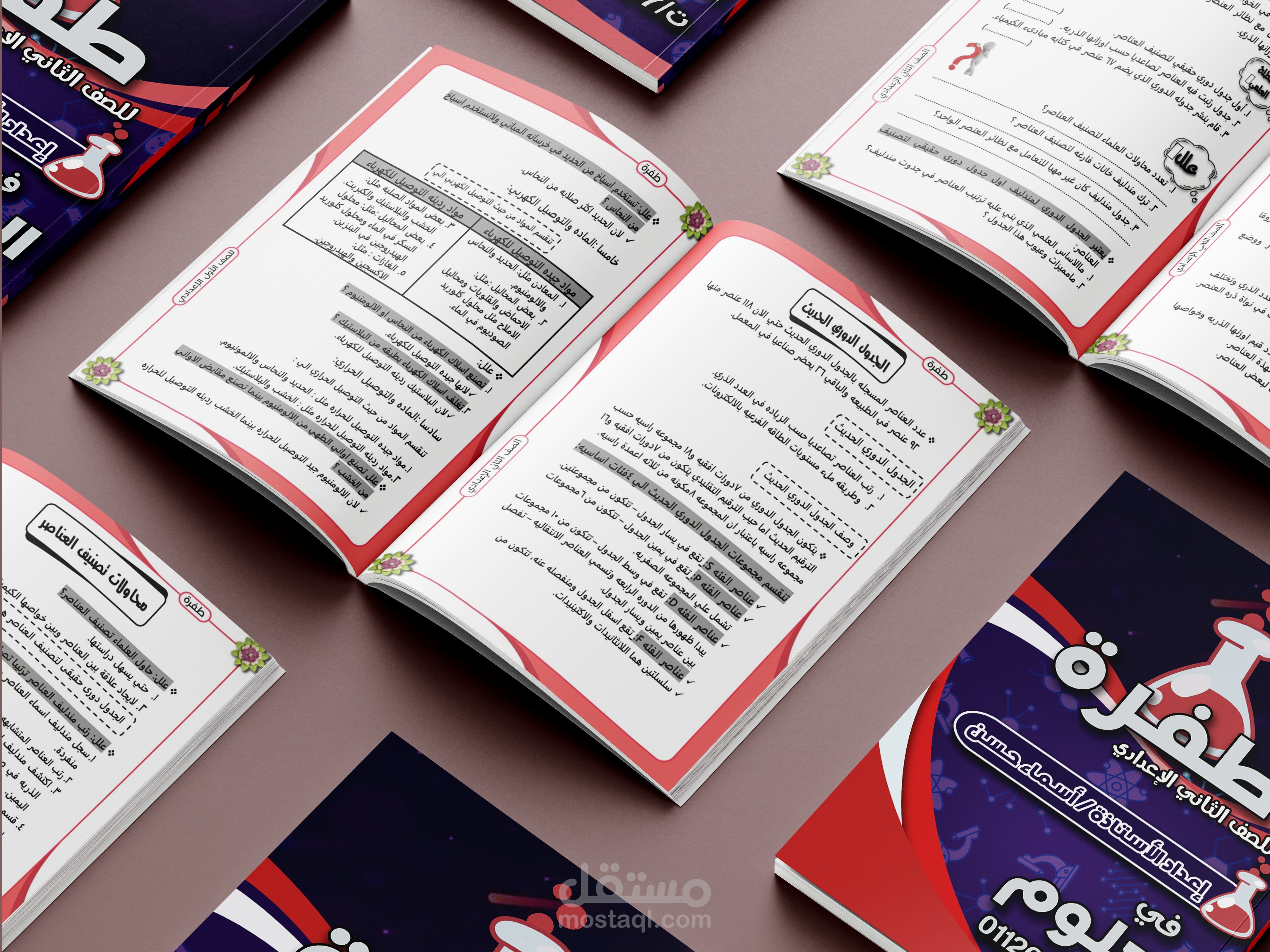 كتابة و تصميم داخلي لمذكرة Tafra في العلوم + تصميم غلاف للمذكرة