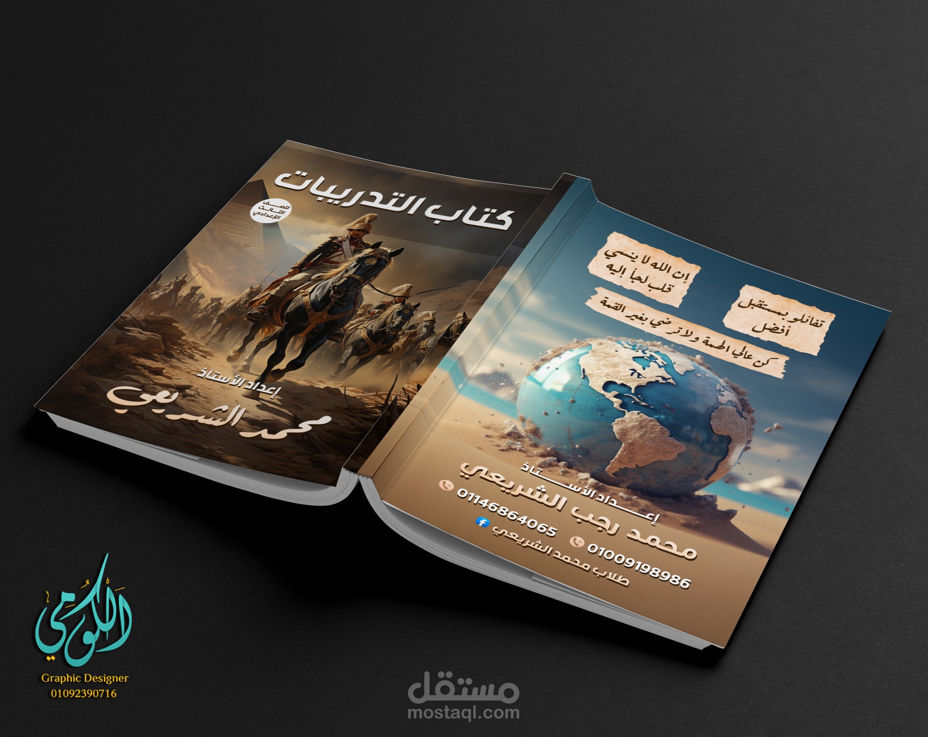 The Historian cover design in Social Studies(A3 Front & Back) غلاف التدريبات