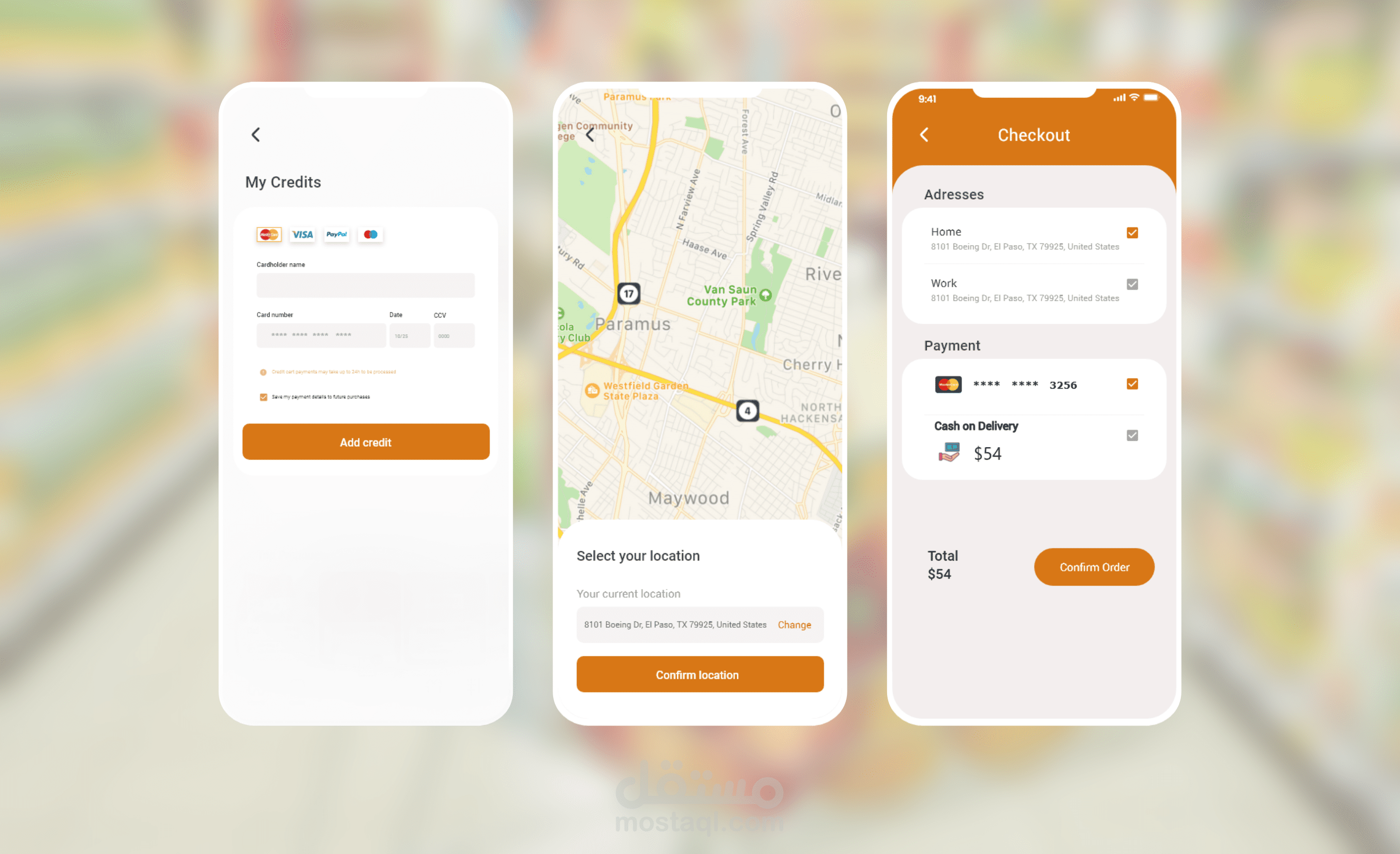 Checkout frame ui design