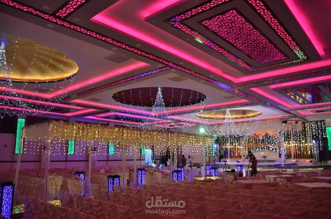 تصميم داخلي لصالة أفراح وديكور كامل لها