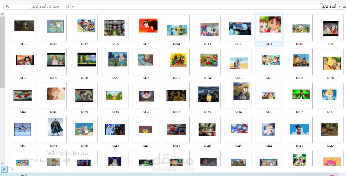 تجميع بيانات عن أفلام كرتون من 2005 الى وقنا الحالي مع صورة لكل فيلم