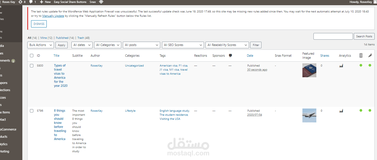 مقالات باللغةالإنجليزية عن السفر إلى أمريكا