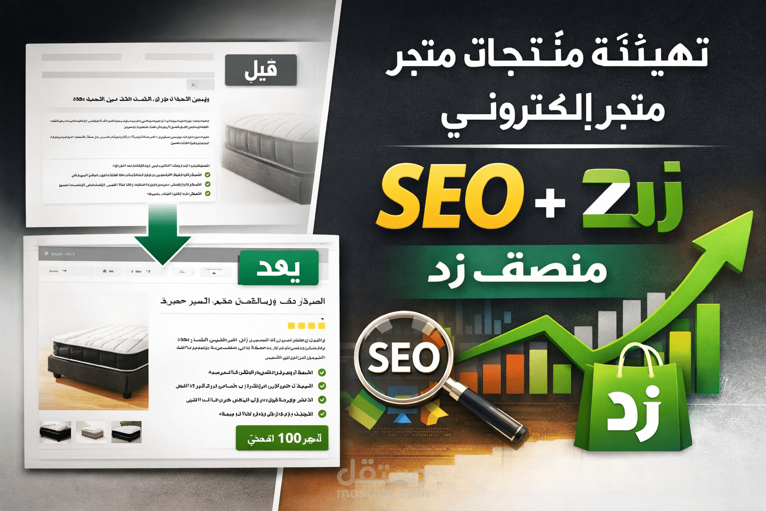 إدارة وتهيئة منتجات متجر إلكتروني على منصة زد (SEO + إدخال بيانات)