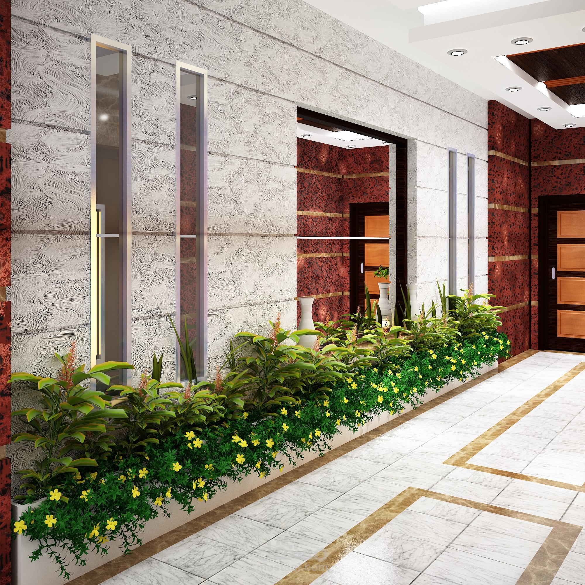 تصميم داخلي لمدخل
