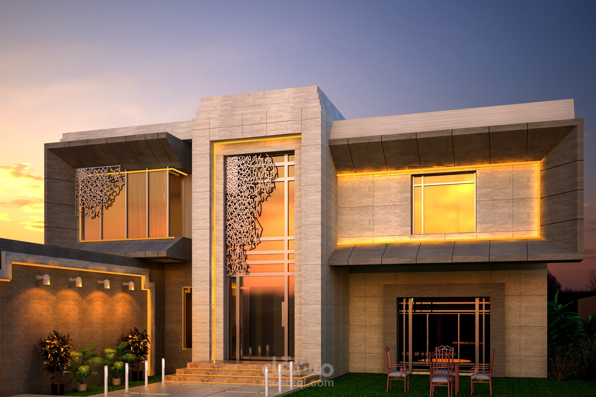 تصميم واجهه فيلا