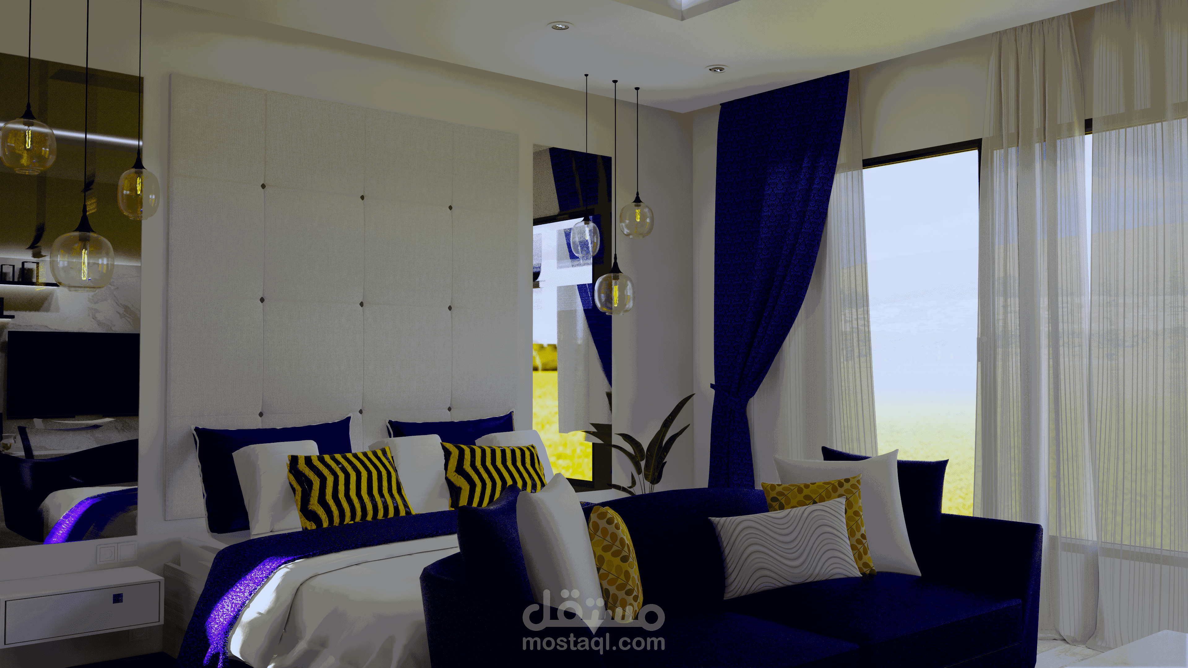 تصميم معاصر لغرفة نوم