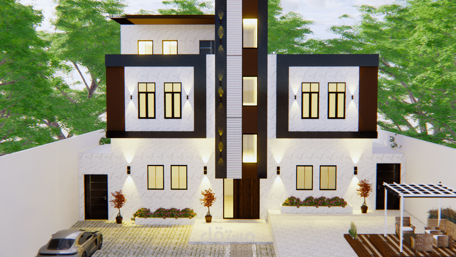 تصميم خارجي لواجهة منزل