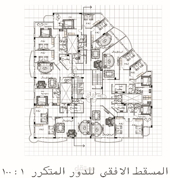 مخططات معمارية لعمارة سكنية