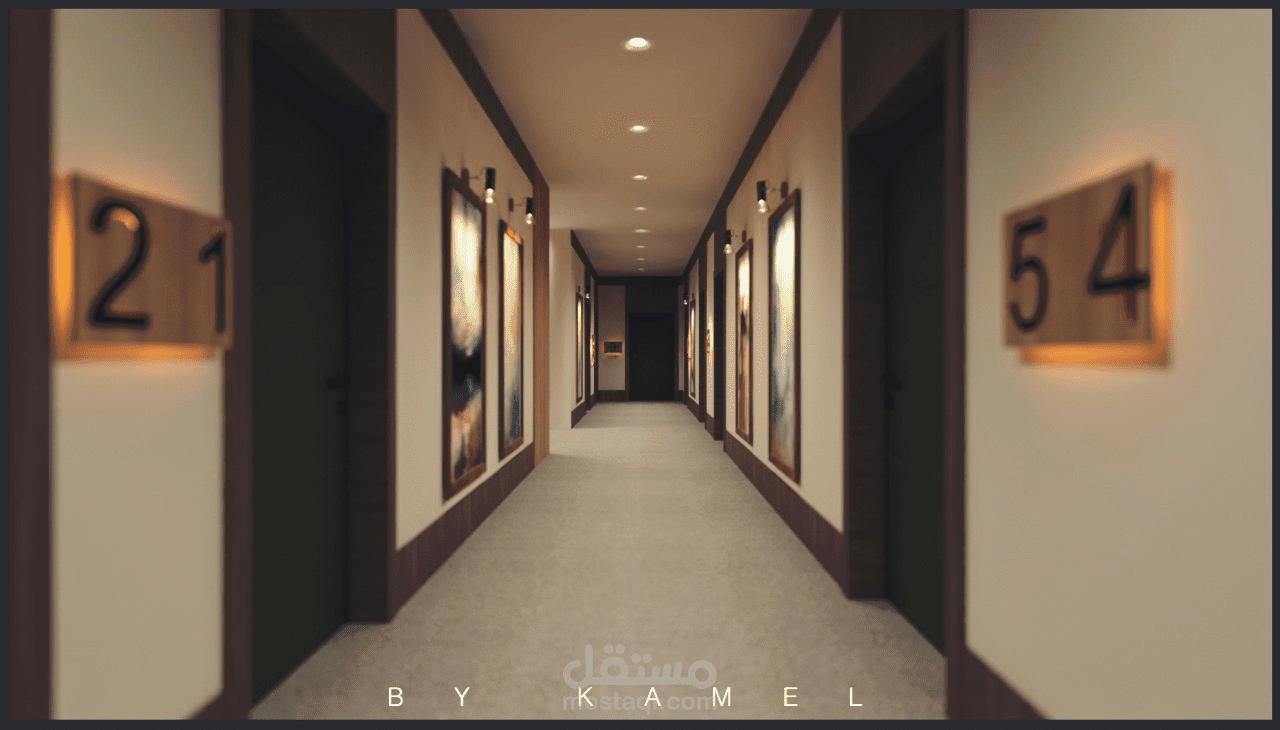 تصميم ممر فندق في مكة .