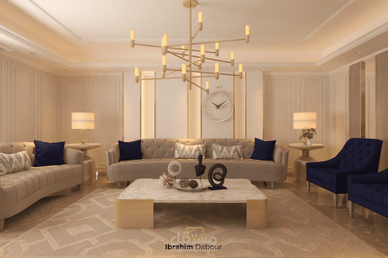 تصميم مجلس عائلي - Living room interior design