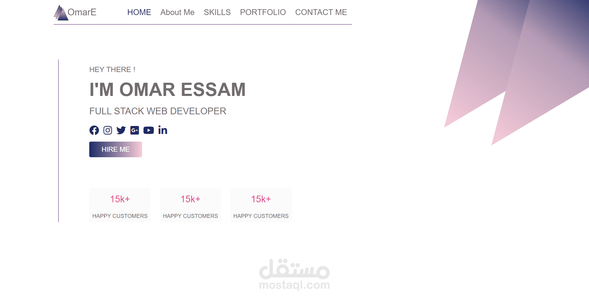 موقعي الخاص My Portfolio