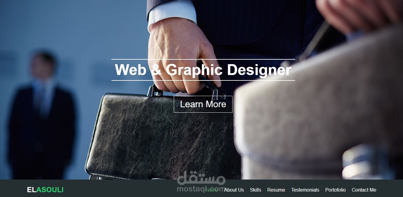 برمجة صفحة HTML من قالب PSD