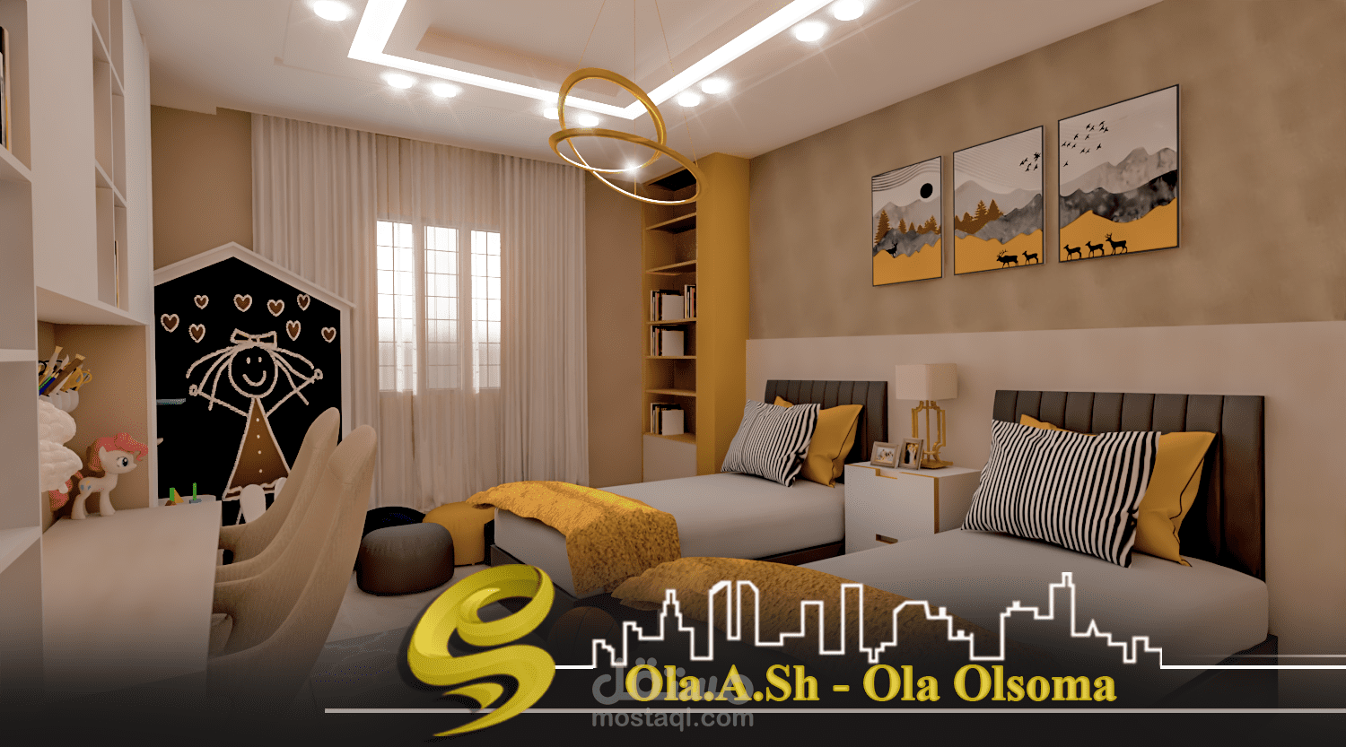 تصميم داخلي لغرفة اطقال