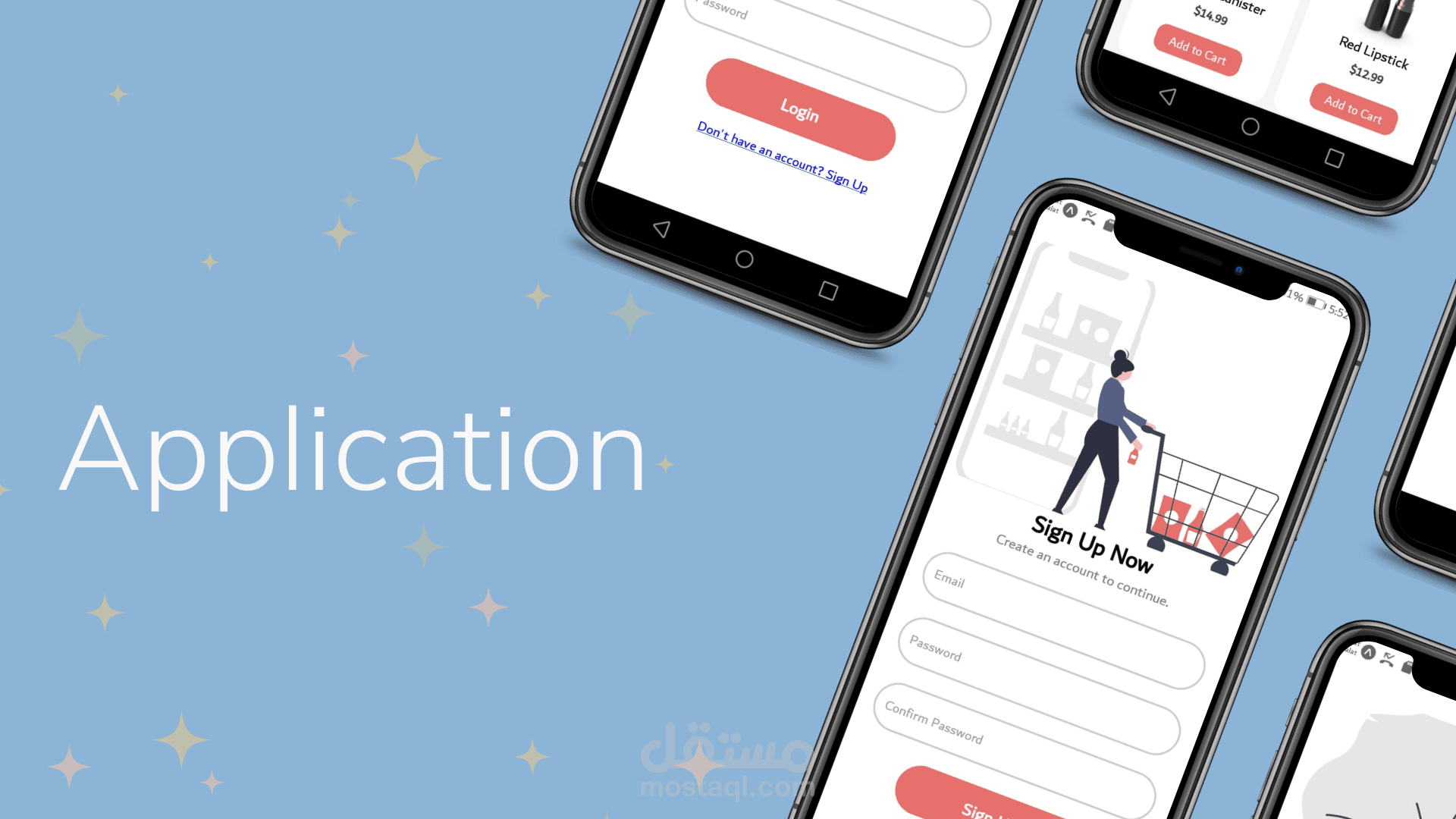 موبايل ابلكيشن لبيع المنتجات React Native