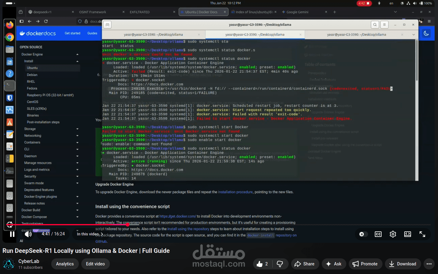 Run DeepSeek-R1 Locally using Ollama & Docker | Full Guide