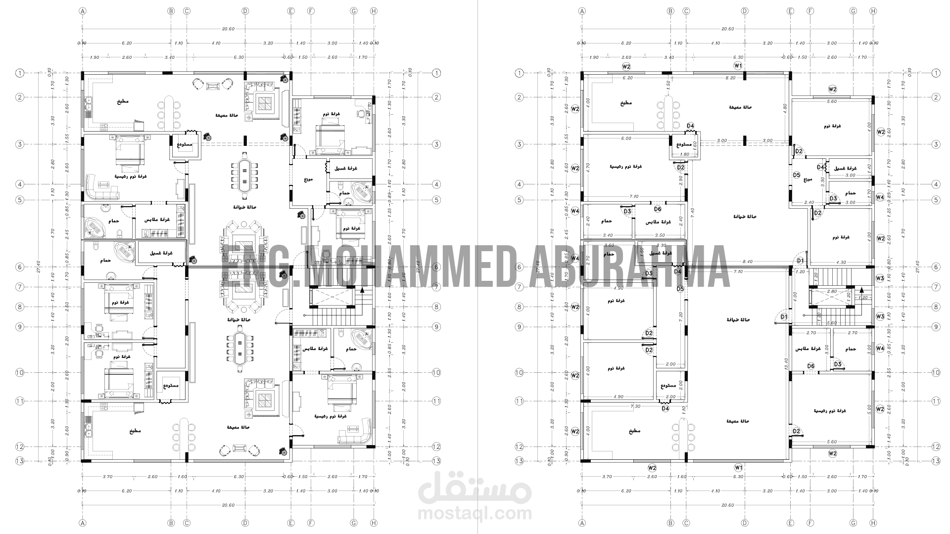 تصميم معماري شقق سكنية