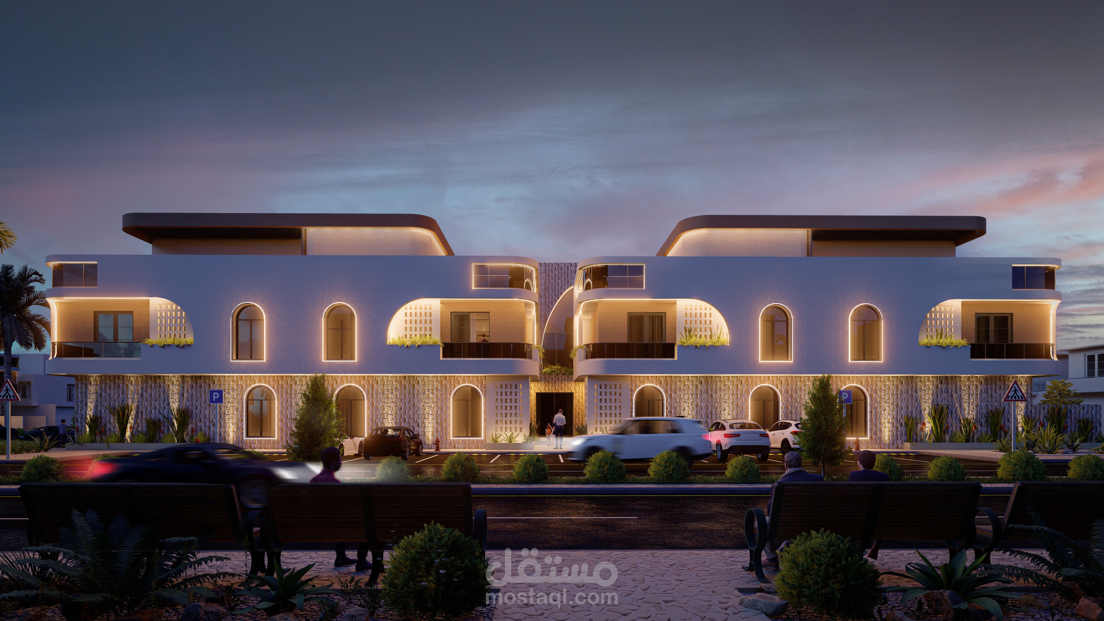 تصميم مبني سكني بالكويت