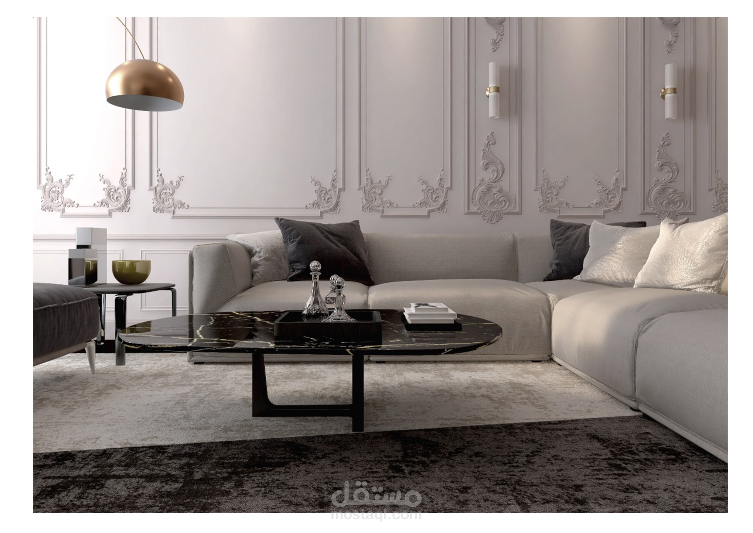 تصميم شقه بمدينه الرياض حي العليا