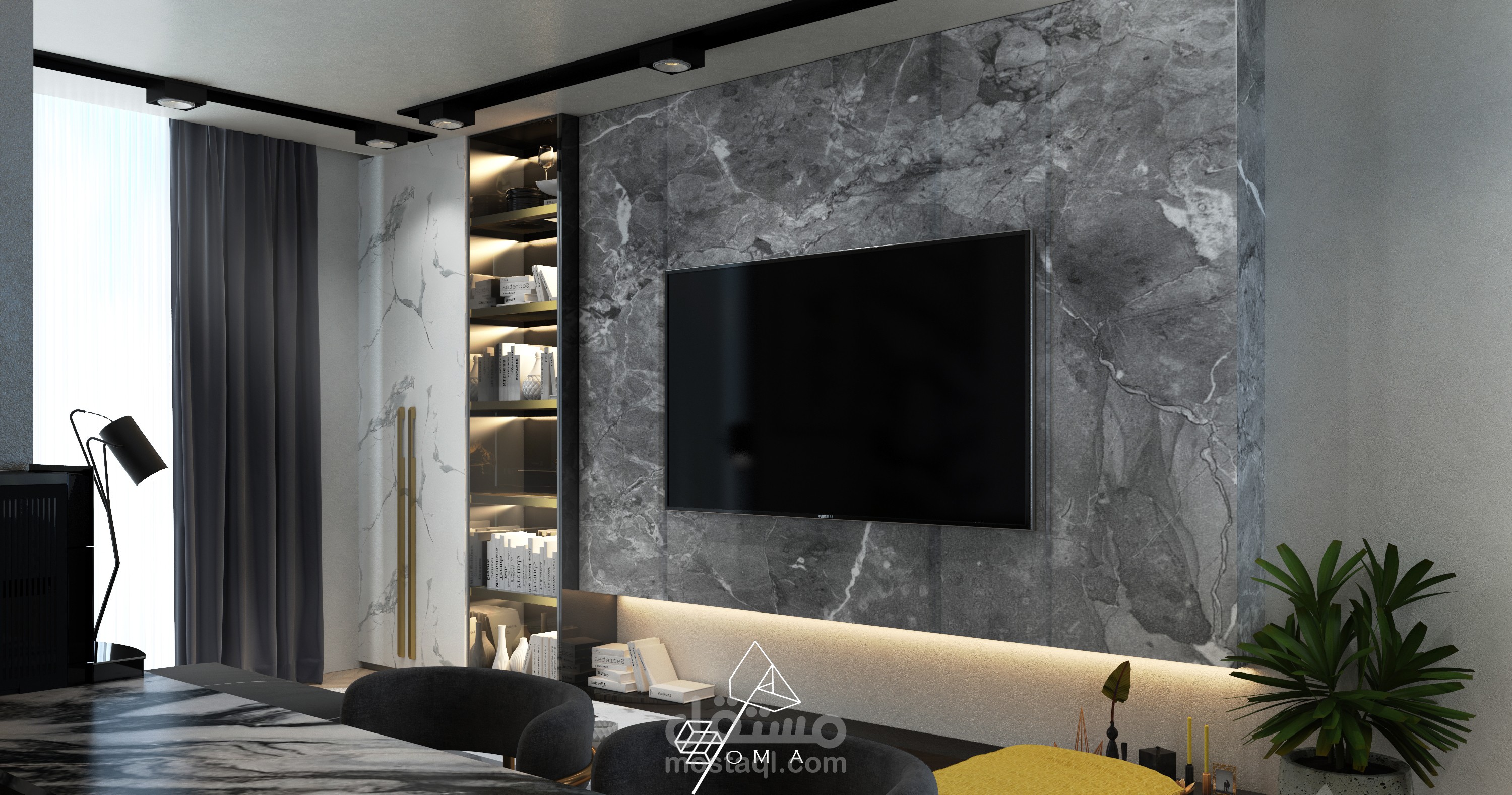 تصميم  living room , Contemporary Style , قطر02
