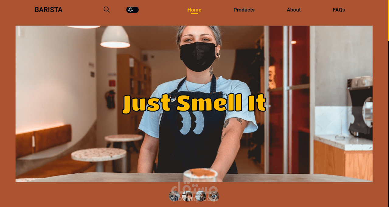 Coffee shop  web app ( رابط الموقع بالأسفل)