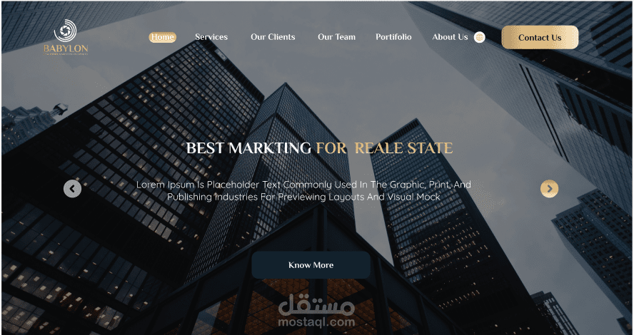 موقع لخدمة مكاتب العقارات