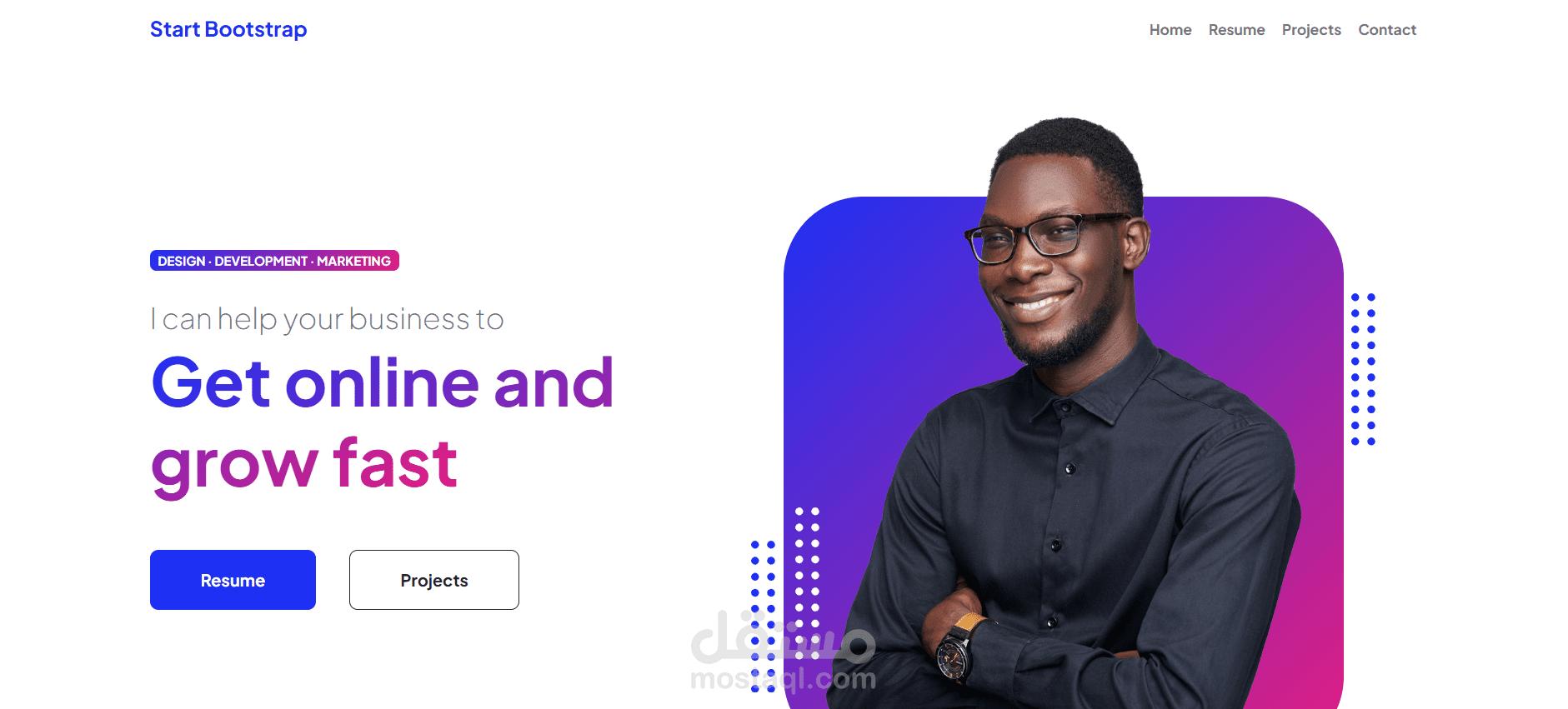 personal website with laravel