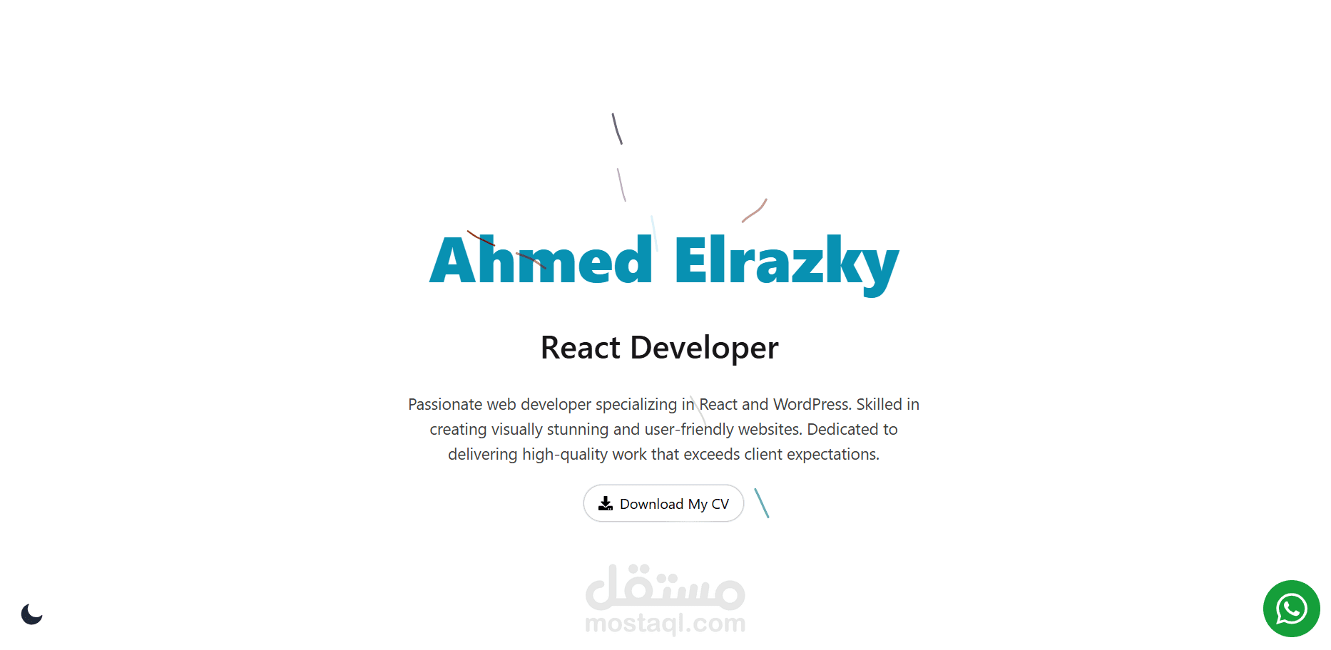موقعي الشخصي باستخدام ال next js