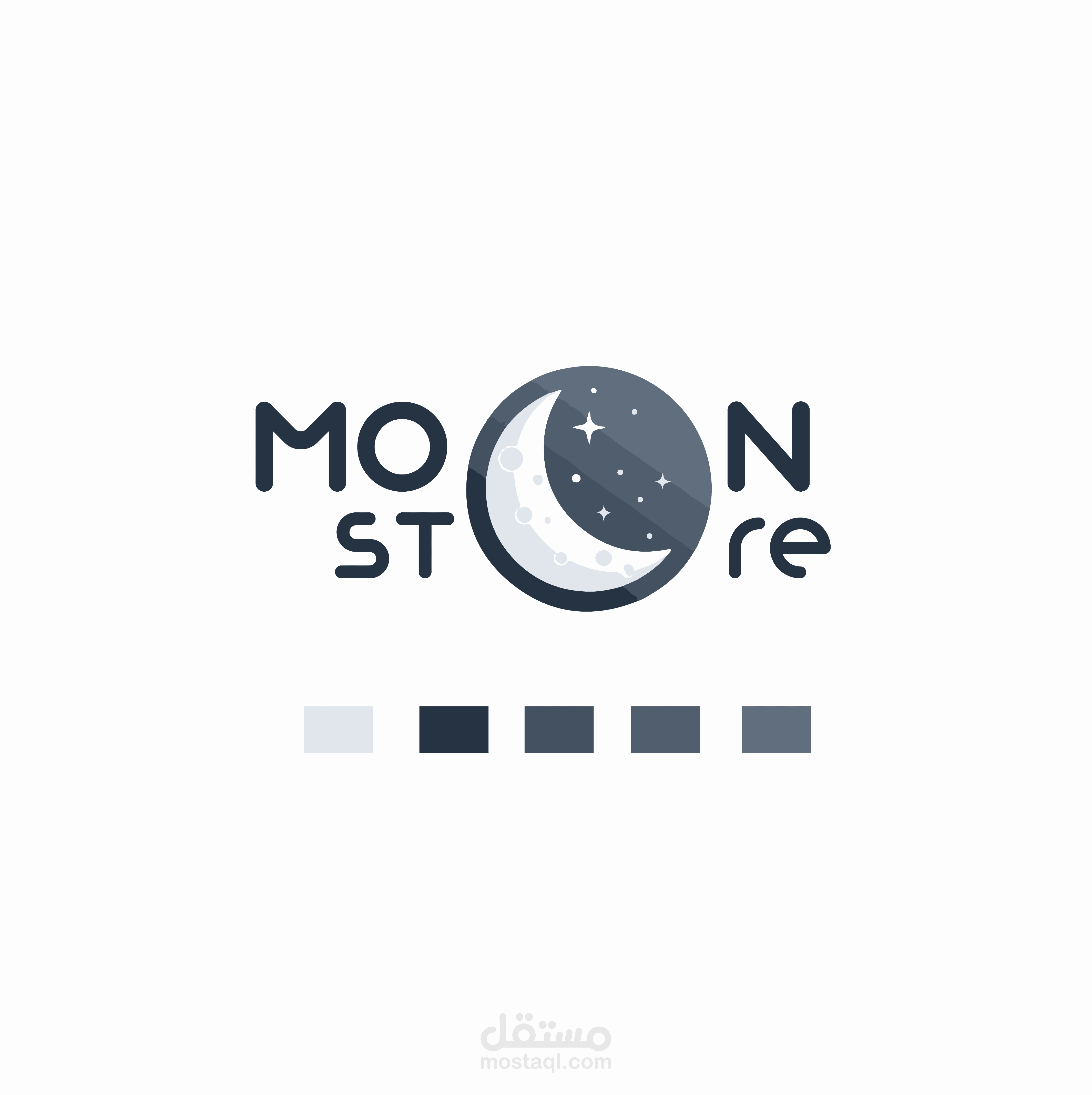 تصميم شعار شركة "Moon Store"
