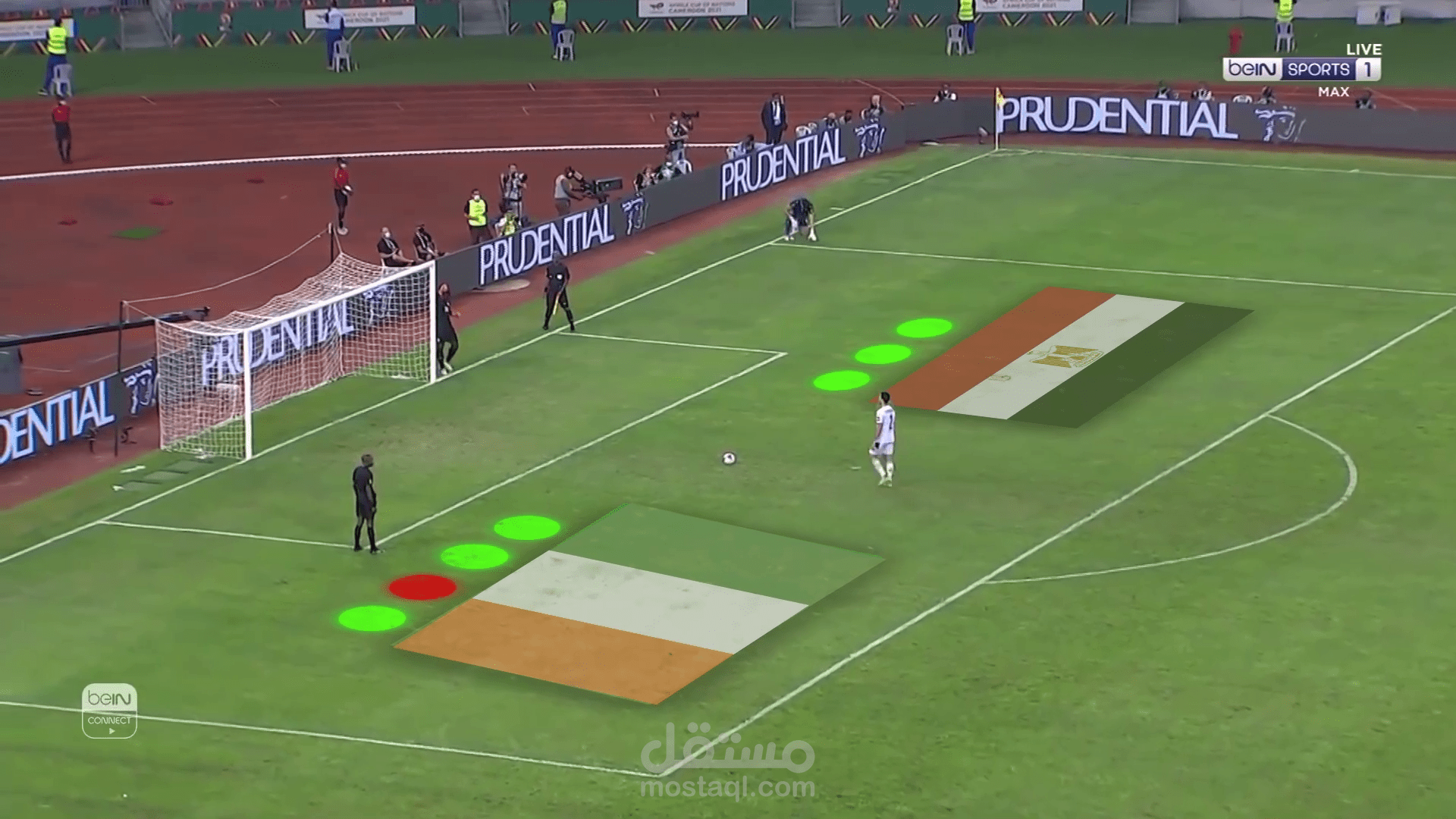 إضافة الأعلام وبطاقة اللاعب إلى الملعب