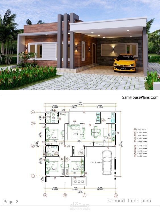 House Plans 12x11m With Full Plan