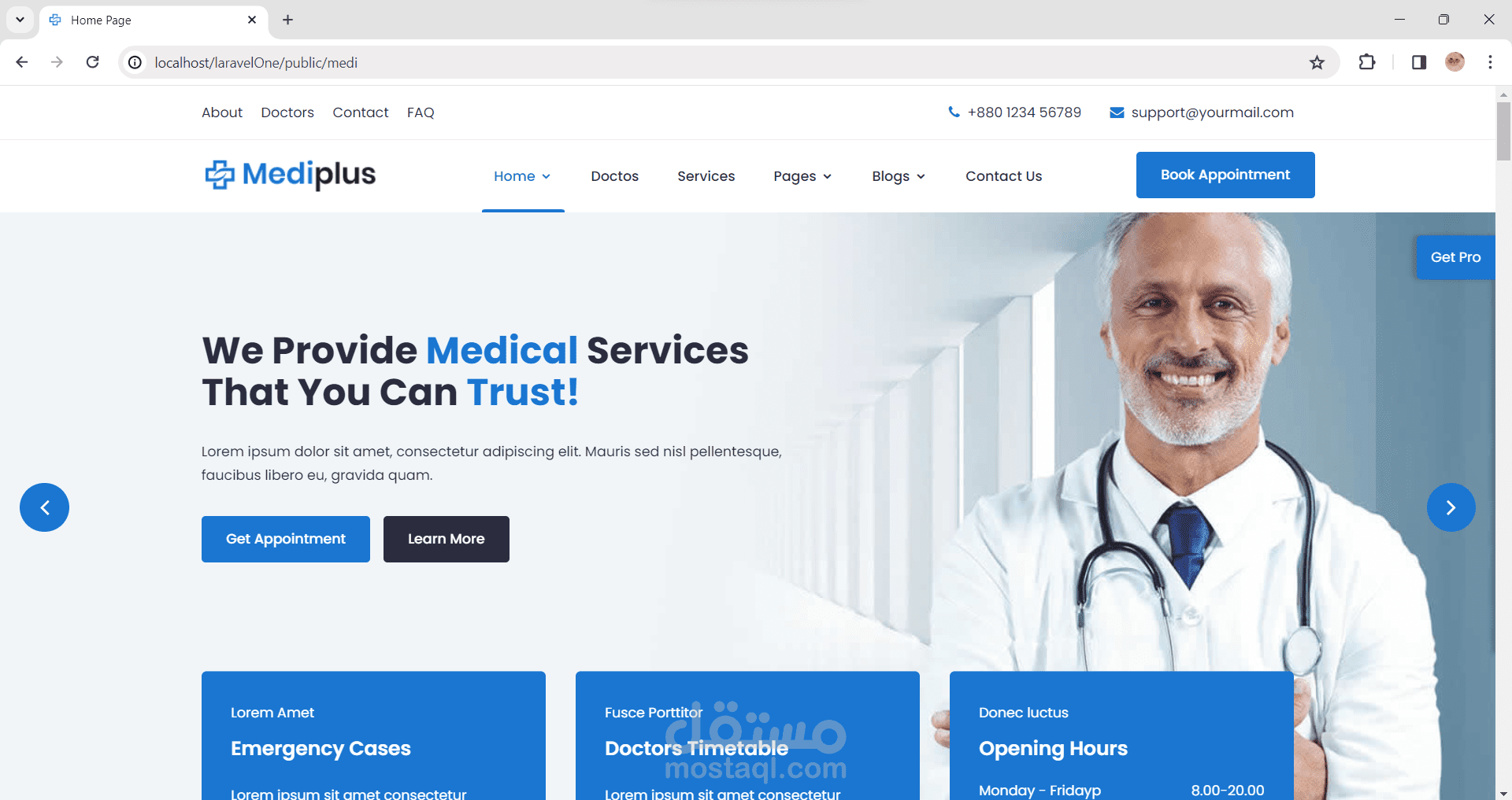 Laravel website with full CRUD operations, security and authentication