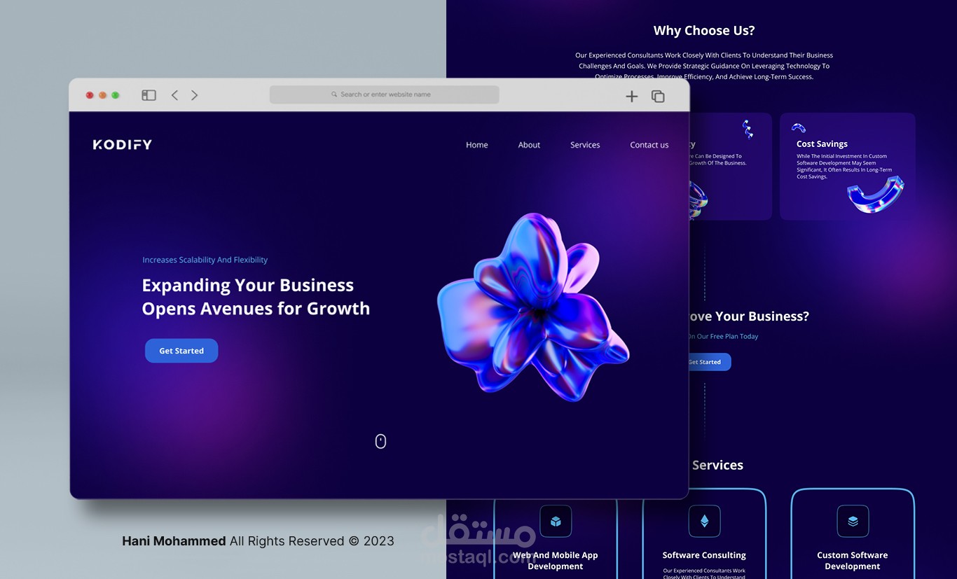 تصميم موقع Kodify