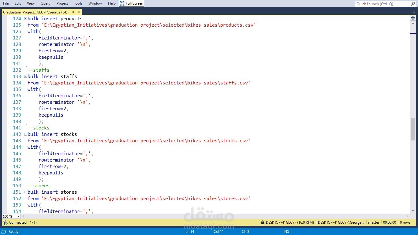 My Fisrt Sql project