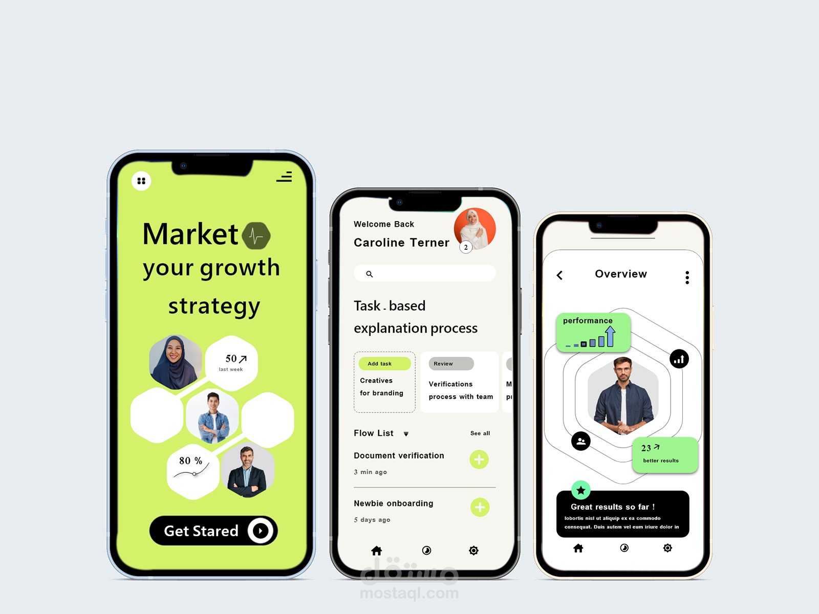 Samples for many screens UI/UX