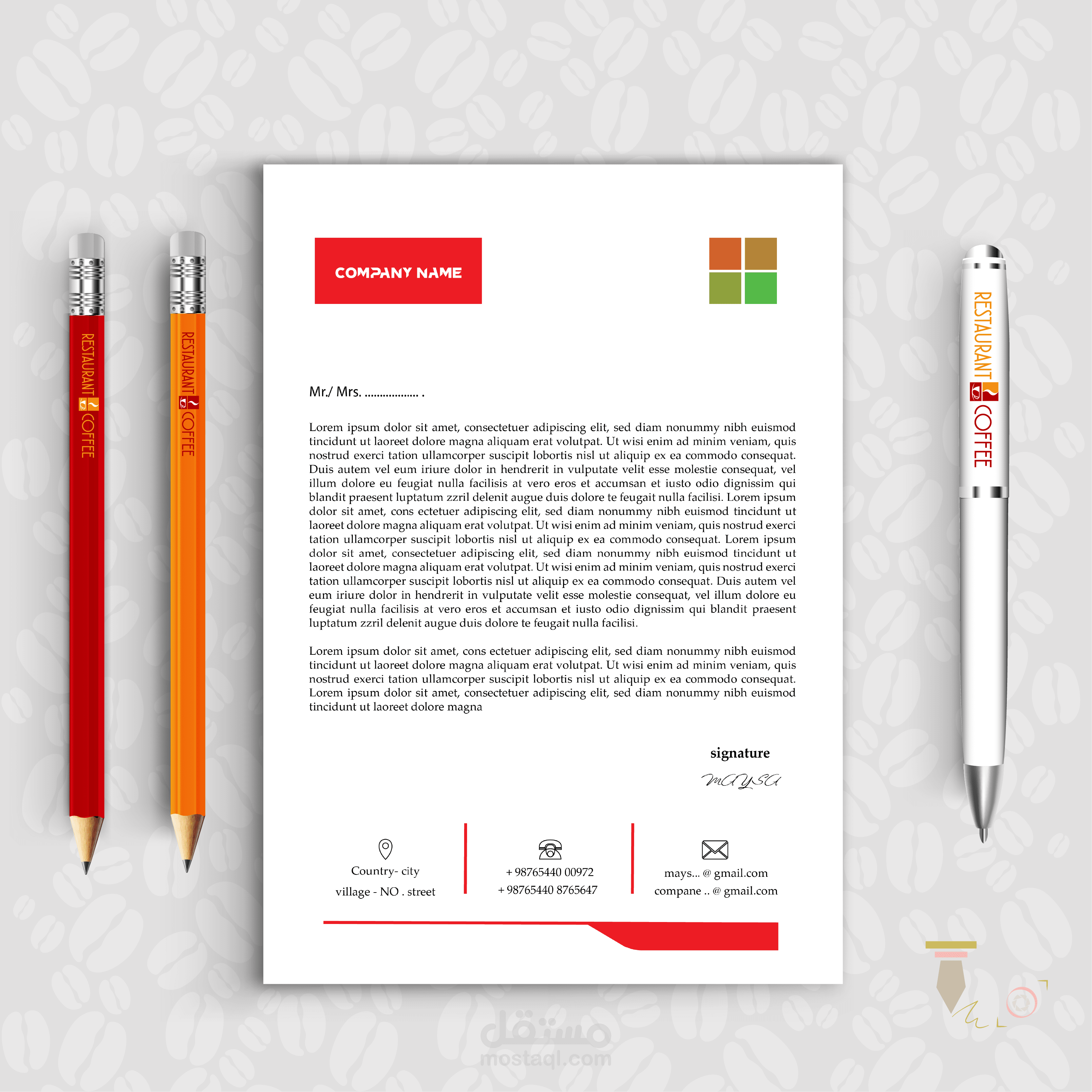 Formal letterhead and Card Design
