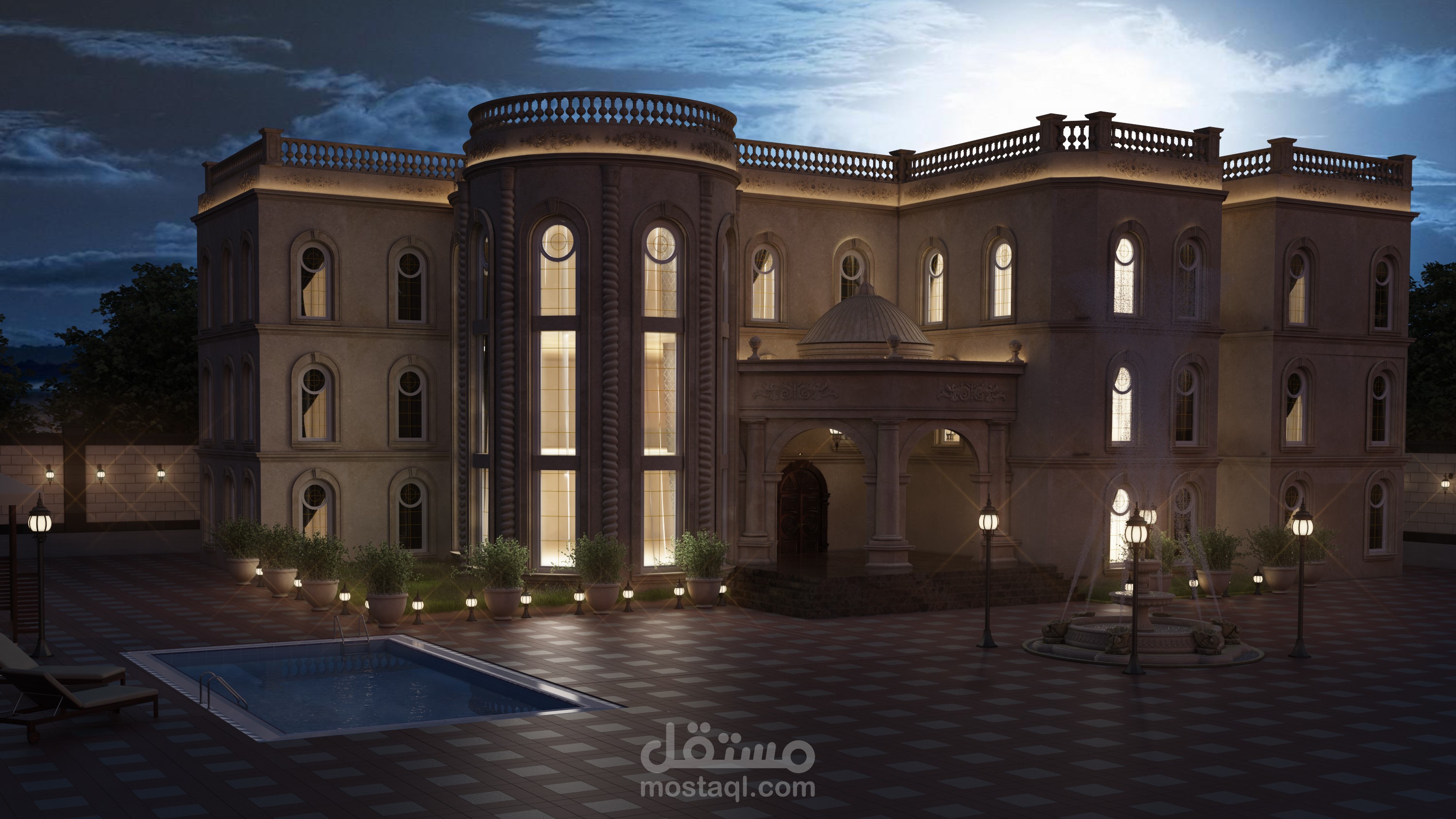 فيلا كلاسيكية فخمة