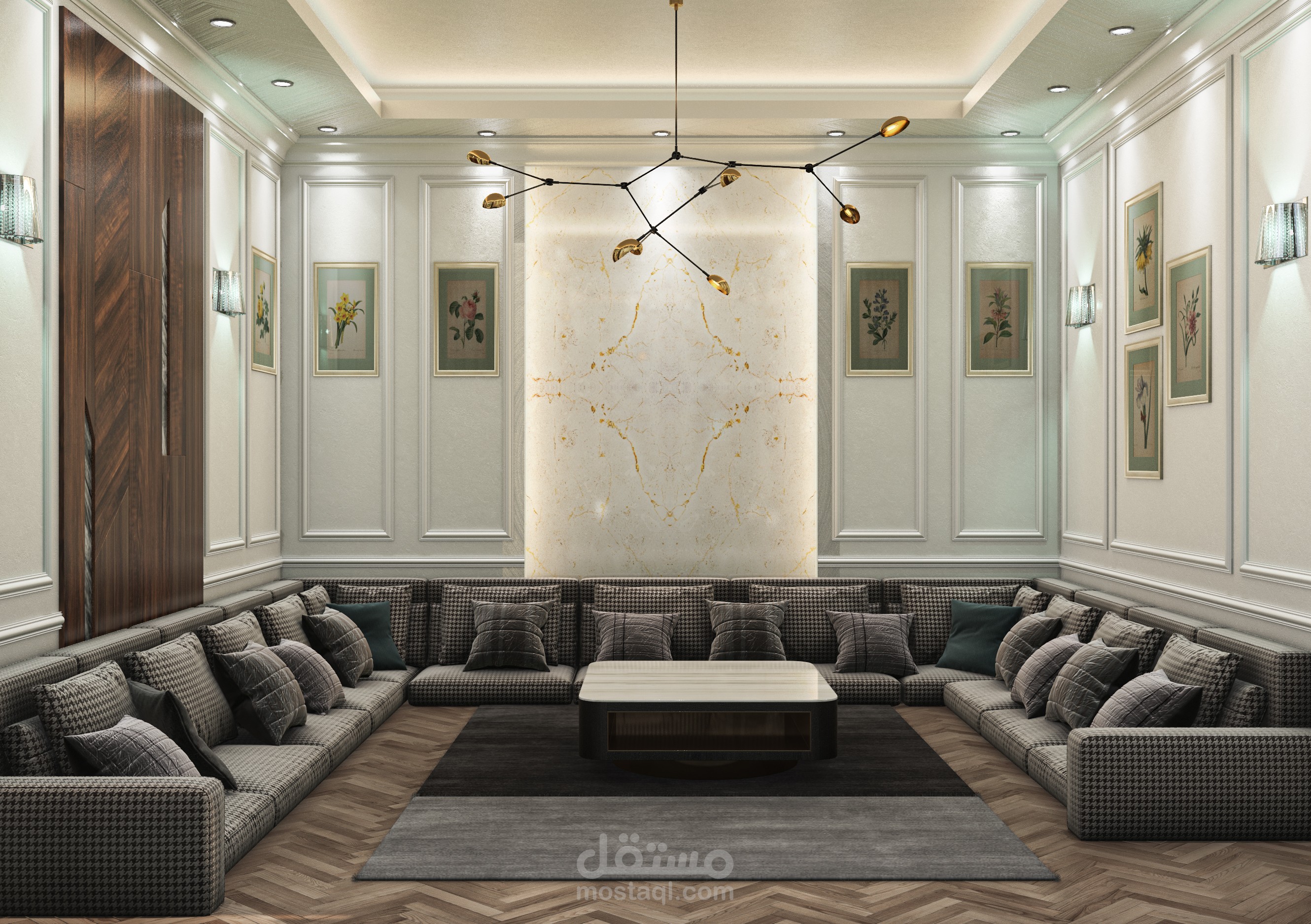 شاليه بالمملكة العربية السعودية بجلسة عربية رائعة