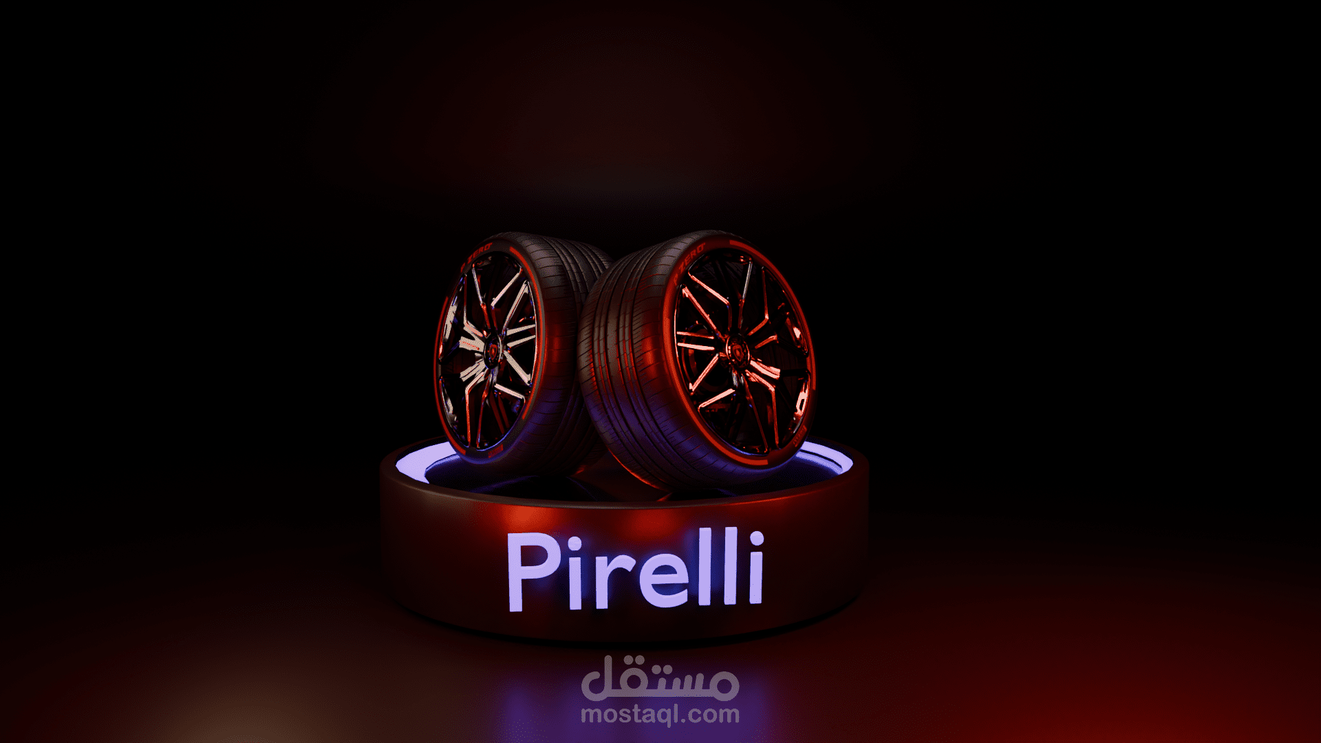تصميم اعلان عن إطارات سيارات