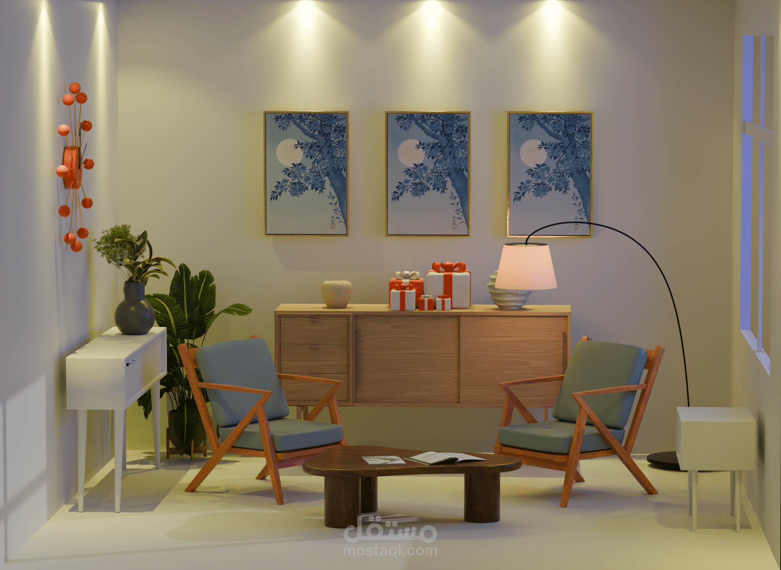تصميم لغرفة معيشة