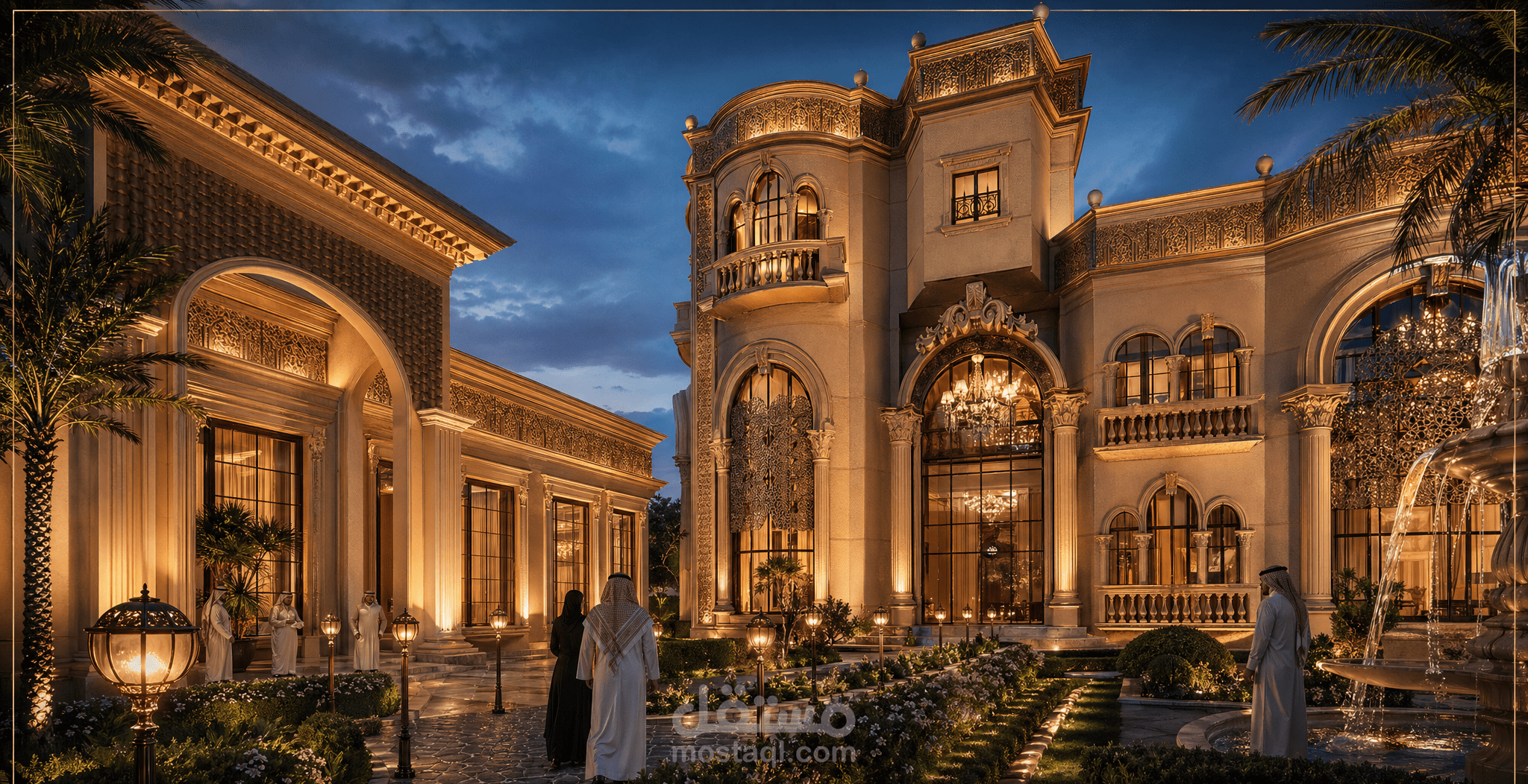 تصميم لقصر عربي بالمملكه العربيه السعودية