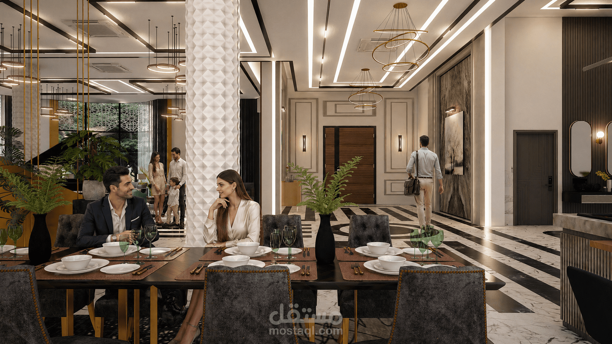 تصميم داخلي لقصر بالسعودية