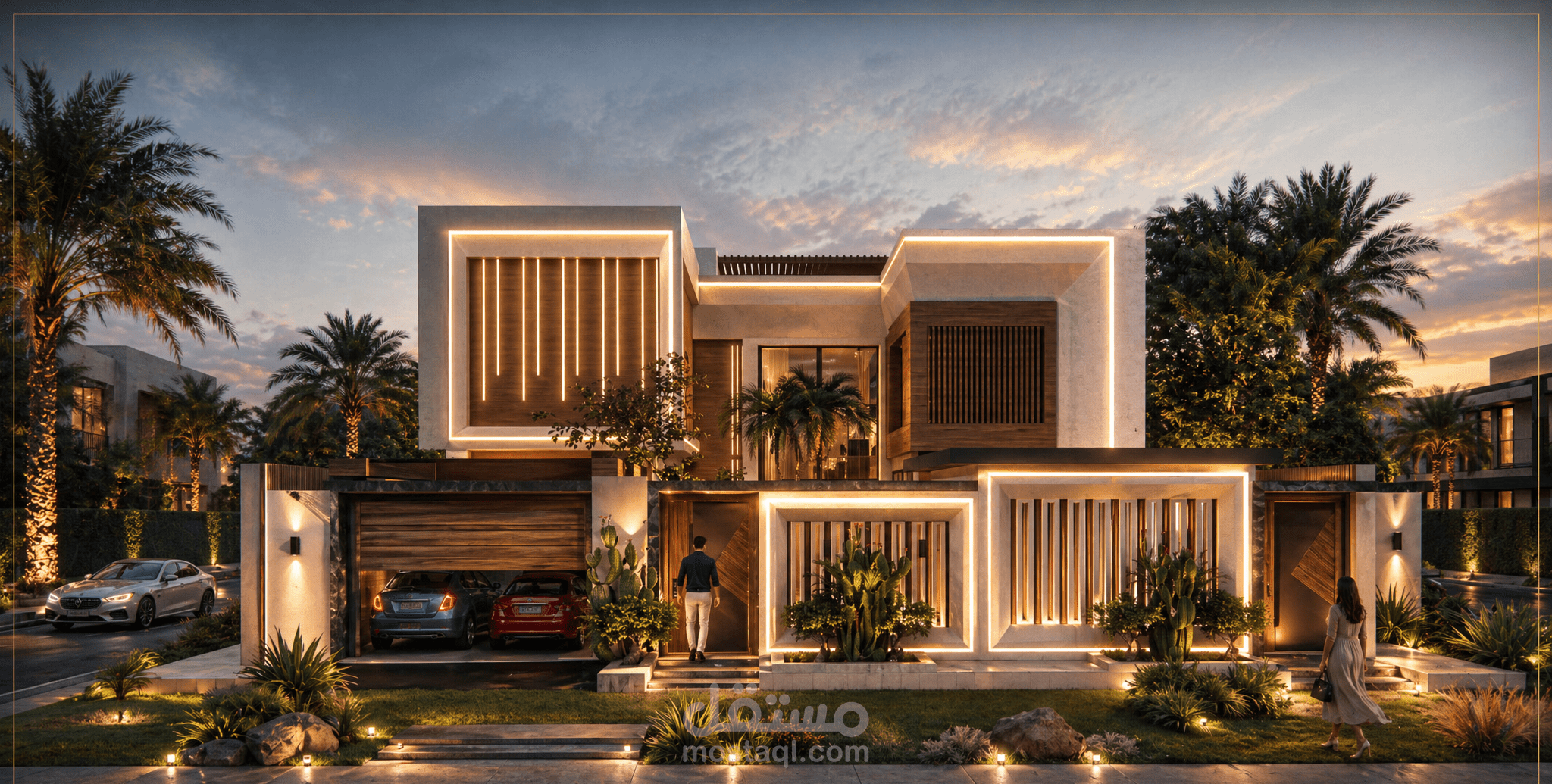 تصميم نيو كلاسيك لفيللا سكنية بالسعودية