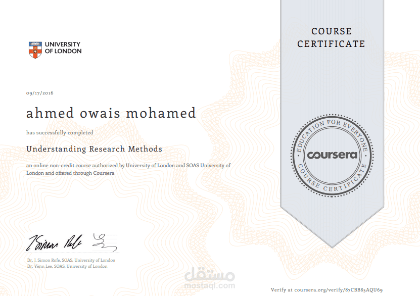 Medical Research course