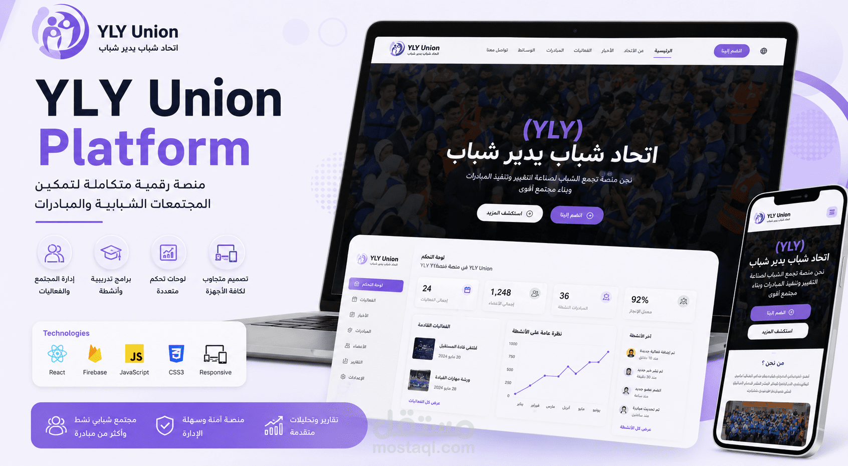 YLY Union — منصة رقمية لإدارة الأخبار والفعاليات والمجتمعات الشبابية