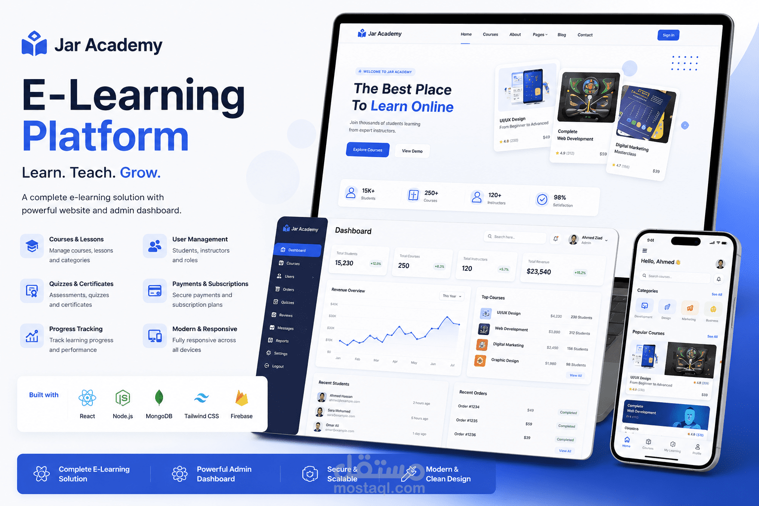 منصة تعليمية متكاملة لإدارة وبيع الدورات التعليمية عبر الإنترنت