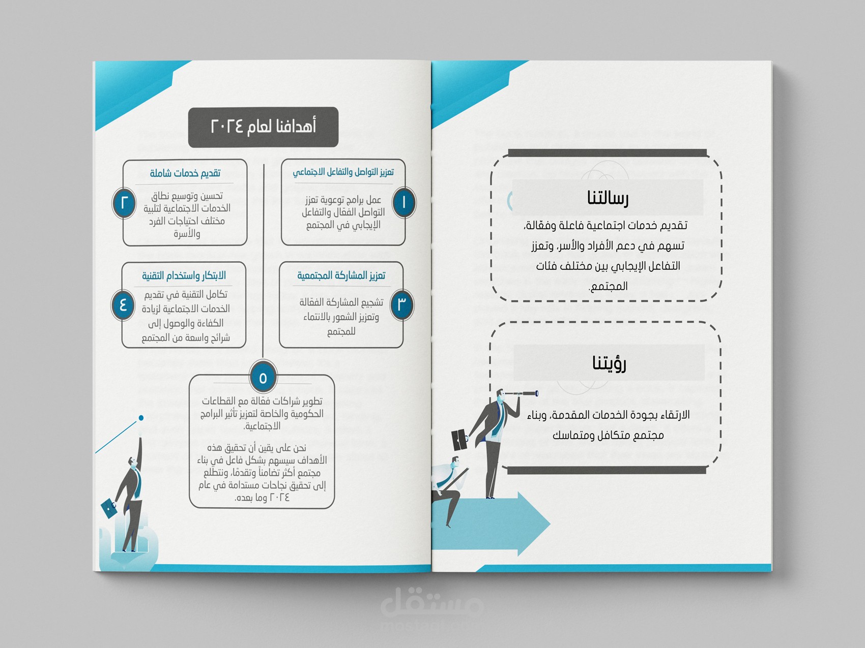 تصميم ملف إستراتيجية دائرة التنمية الاجتماعية على الوورد