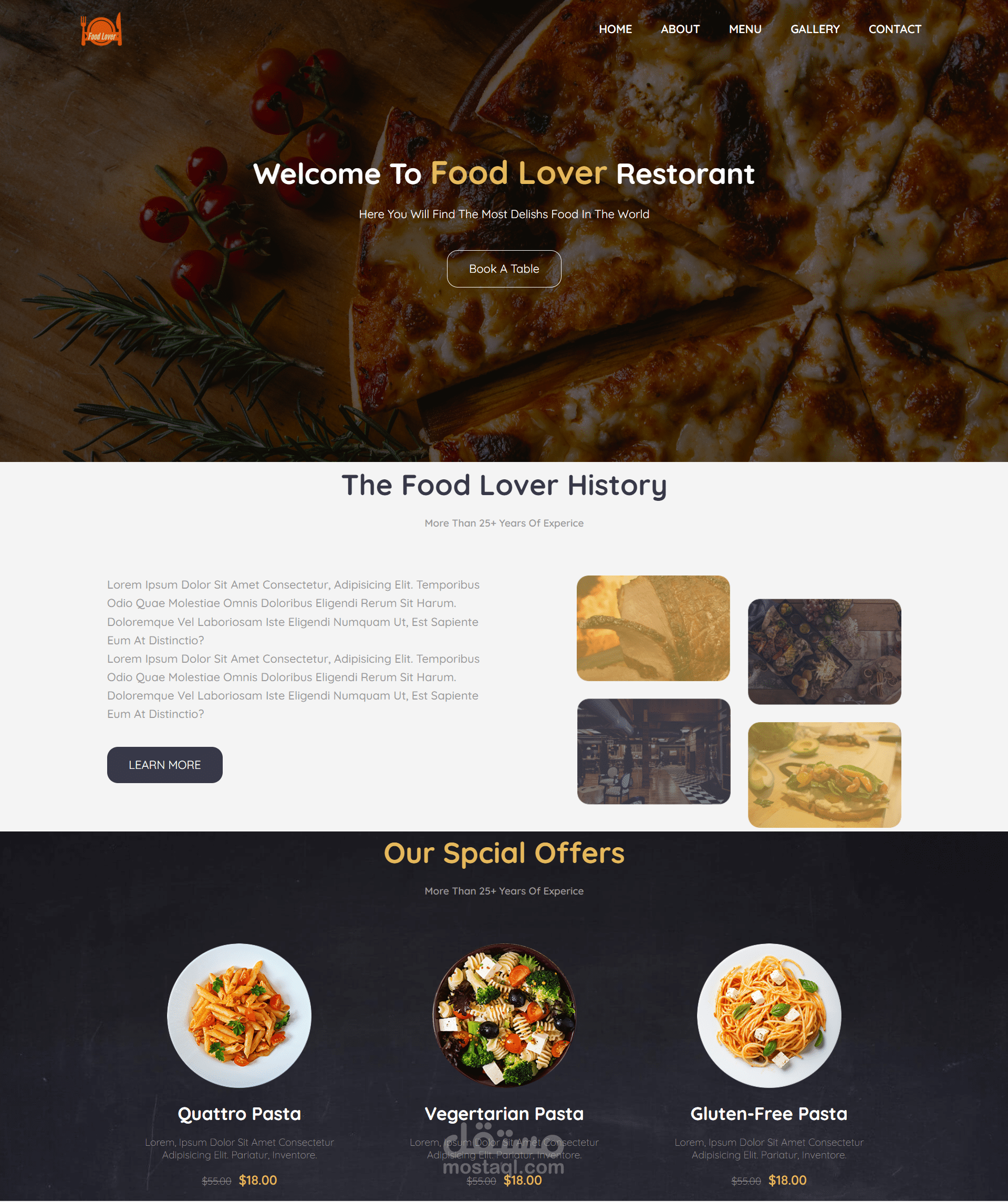 Restaurant Landing Page