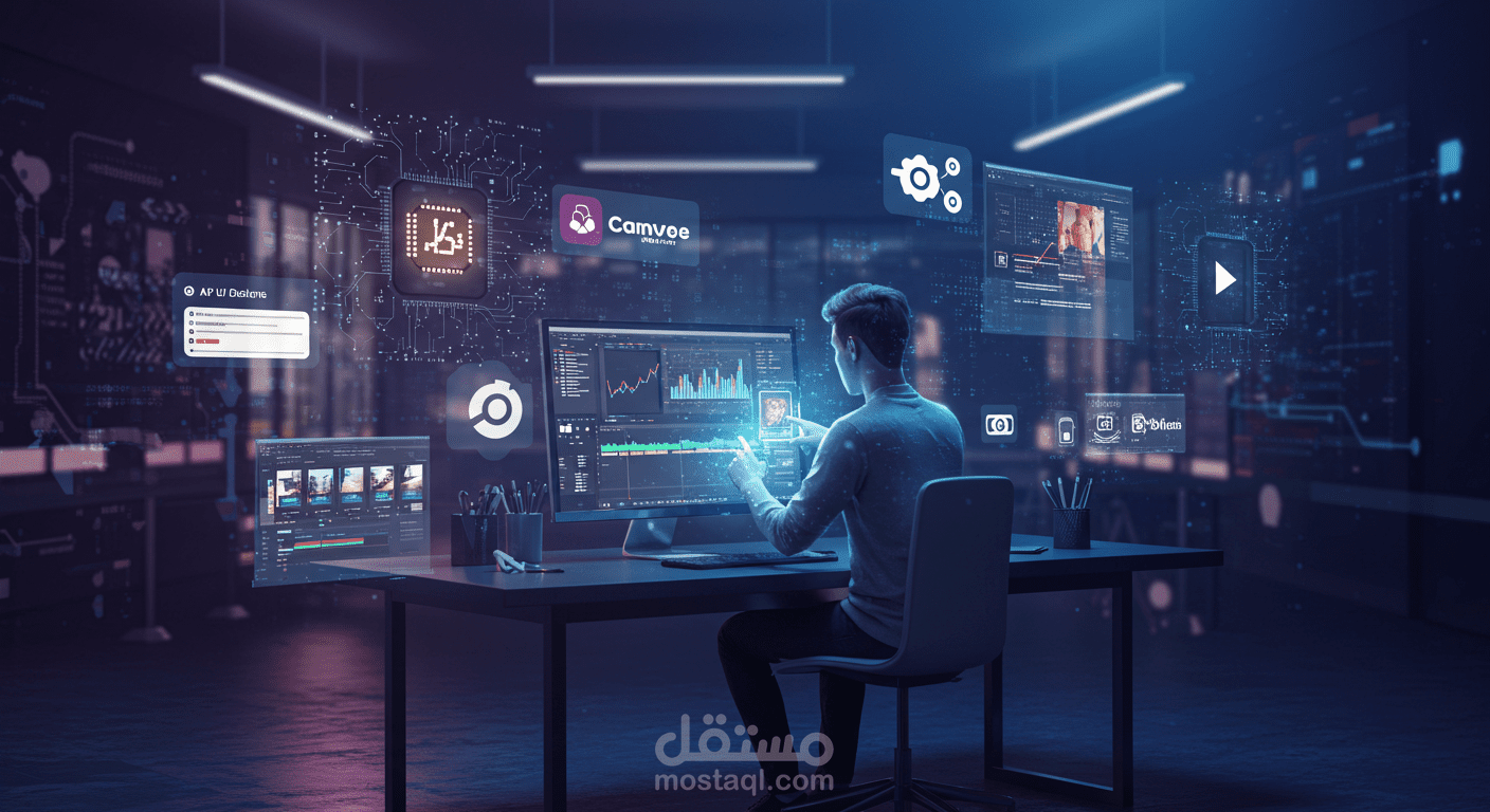 منشئ محتوى بالذكاء الاصطناعي (تصميمات و فيديوهات)