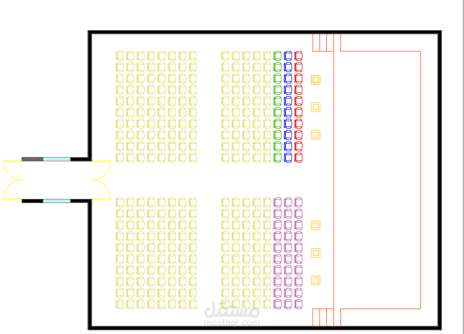 تصميم هندسي لاحدي المسارح