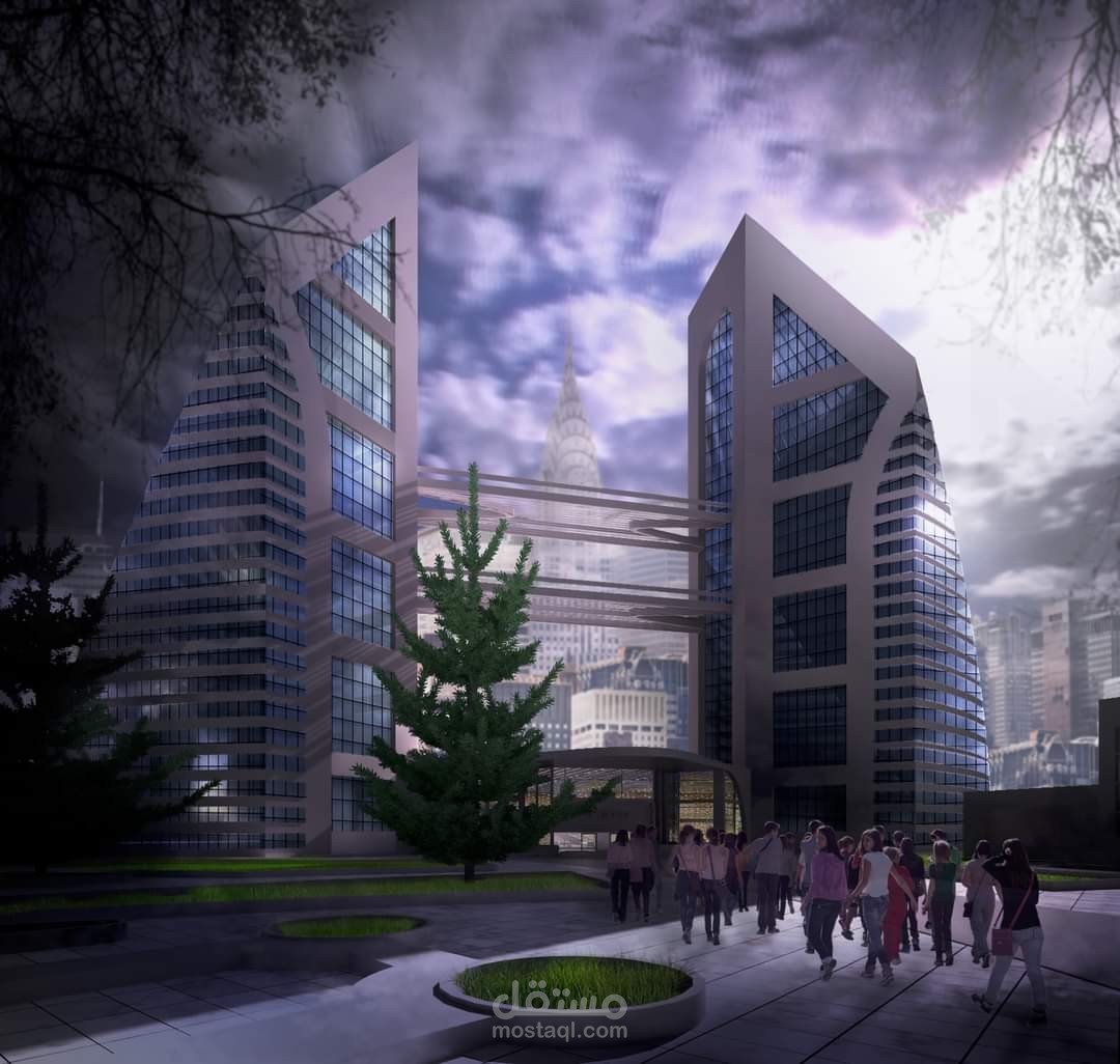 مقترح مشروع السوق العربية المشتركة - Mixed-Use Commercial Complex - Concept Design